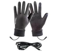 EBILUN Gants chauffants pour homme et femme, 3 gants de vélo lavables à température réglable, gants coupe-vent antidérapants pour l'hiver, la conduite, le cyclisme, la randonnée, le ski