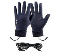 EBILUN Gants chauffants pour homme et femme, 3 gants de vélo lavables à température réglable, gants coupe-vent antidérapants pour l'hiver, la conduite, le cyclisme, la randonnée, le ski