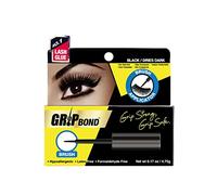 EBIN NEW YORK Adhésif pour cils Grip Bond (type pinceau, noir/foncé sec, 0,17 oz) | hypoallergénique sans latex sans formaldéhyde dure toute la journée idéal pour les peaux sensibles
