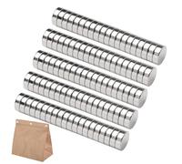 Ebksqs Lot de 100 mini aimants puissants 5 x 1 mm N52 en néodyme autocollants pour tableau blanc, réfrigérateur, bricolage et bricolage - Polyvalent et durable