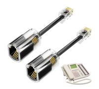 Ebksqs Lot de 2 démêleurs de câbles téléphoniques à 360° - RJ9/4P4C rotatif - Pour téléphones fixes
