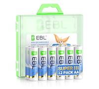 EBL 12PCS Piles AA Lithium 1,5V 3700mAh, AA Lithium Super III, Piles AA Haute Performance et Longue Durée de Vie pour caméra Blink et Sonnette, (Non-Rechargeables)