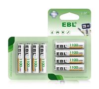 EBL 8PCS Piles Rechargeables AAA 1.2V 1100mAh Ni-MH, HR03/ AAA Batteries avec 1200 Tech