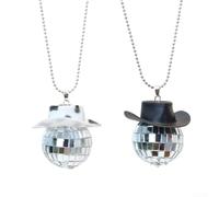 Éblouissez vos invités avec 2 pièces uniques pour décoration de voiture avec de superbes boules disco (C)