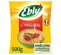 EBLY - Blé nature à cuisson rapide, Savoureux et pratique pour accompagnements, Sachet 500g - Lot de 4