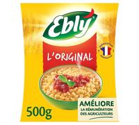 EBLY Blé Précuit Nature 10 Minutes 500 g - L'Original, Blé Dur Français, Texture Ferme et Fondante - Lot de 4