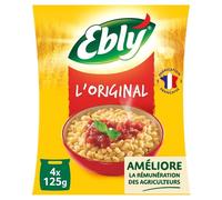EBLY - Blé Prêt en 10 Minutes Naturel et Savoureux, Sachet 500G - Lot de 4