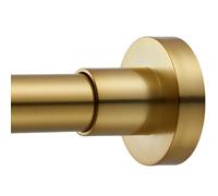 EBOATOP Tringle à rideau de douche - Ne rouille pas - Ne rouille pas - Sans perçage - Tringle à ressort antidérapante - 109,2 à 185,4 cm - Acier - Doré