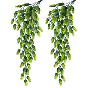 EboLD Guirlande de fleurs de houblon artificielles à suspendre de 80 cm pour décoration de maison ou de jardin