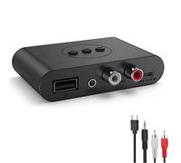 EBOOBA RéCepteur Audio Bluetooth 5.2 Clé USB NFC RCA 3,5 Mm AUX USB la Musique StéRéO Adaptateur avec Microphone