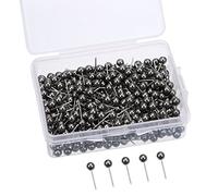 eBoot 400 pièces Épingles de carte avec 1/8 pouce tête et pointe en acier (noir métallisé rétro)