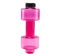 eBoutik - Bouteille d'exercice avec haltère de 2 L avec fonction de musculation, portable pour la salle de sport ou l'entraînement à la maison pour l'été (rose)