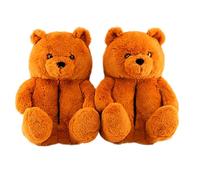 eBoutik Chaussons en peluche moelleux, doux et mignons en forme d'ours en peluche - Chaussures fantaisie mignonnes - Parfait pour Noël et les anniversaires, 38 EU