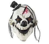 eBoutik Masque complet House of Horror Spooky Clown - Masque de clown effrayant - Masque de clown effrayant, cicatrice coupée de sang, tueur de clown en latex pour la tête complète du cosplay