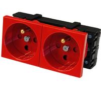 Ebox Prise 2×2P+T Données Rouge avec Verrouillage de Passage