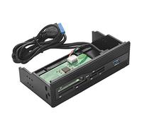 Eboxer 5.25 Pouces Lecteur de Carte Interne PC avec Panneau Frontal Multiport USB 3.0 USB 2.0 pour Carte M2 SD MS XD CF TF