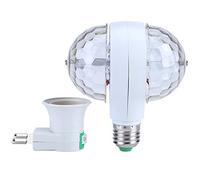 Eboxer Lampe de Scène Discotheque E27 Lampe à Effets RVB LED Ampoule Boule Rotatoire Lumière de Scène Disco Soirée Club Fête Anniversaire(EU plug)