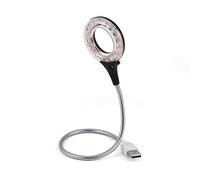 Eboxer Mini Lampe à LED USB, Pince à Livre USB à 18 LED, Lampe de Lecture à col de Cygne Flexible, Lampe à LED Portable alimentée par USB pour Clavier d'ordinateur Portable(Noir)