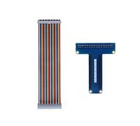 Eboxer pour Raspberry Pi GPIO Beadboard Kit avec Carte d'extension de Type T + 40 Broches Cavaliers câble Plat Ruban pour Raspberry Pi 1B +/2B/3B