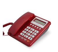 Eboxer Téléphone Filaire avec écran LCD Rouge