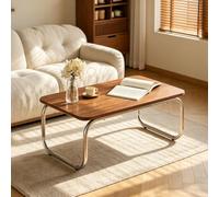 EBOYNSowAprr Table Basse Rectangulaire, Basse Table à Thé Robuste en Bois | Meuble de Salon Minimaliste, Convient pour Balcon, Chambre et Décoration de Petits Espaces(Walnut,31.5x18.9x12.6 in)