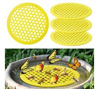 EBQOK Lot de 4 mangeoires d'eau d'extérieur pour abeilles, plateau à eau jaune de 20 cm, station d'arrosage d'abeille, outil d'hydratation sûr et durable pour jardin, cour, garde les abeilles