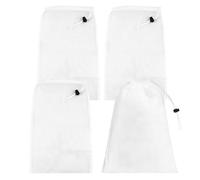 EBQOSK Lot de 4 sacs de rechange en maille fine pour filtre à feuilles avec cordon de verrouillage - Ajustement universel pour les nettoyeurs de piscine, aquariums et étangs, sacs en filet de collecte