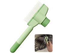 EBQOSK Peigne démêlant pour chats et chiens, outil de toilettage en acier inoxydable avec dents arrondies pour démêler les poils emmêlés, les nœuds et les poils morts, poignée ergonomique pour un