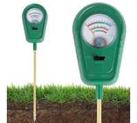 EBQOSK Testeur de sol 3 en 1, humidité/PH/fertilité pour plantes de jardin et en pot, batterie - Capteur de sol sans batterie avec cadran facile à lire pour l'entretien des pelouses, des plantes