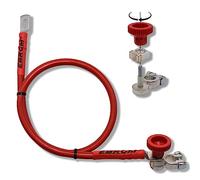 EBROM Câble de batterie flexible 35mm² rouge borne CF + Fusible CF8 CF Divers Ampères + Cosses au choix, Ceramic Cube Fusible Bloc, votre choix : 35mm2-90cm 125A Fusible M6 Chaussure
