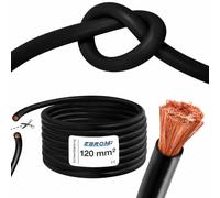 EBROM Câble de soudage H01N2-D 1 x 120 mm², d'un mètre par incréments de 1 mètre à 250 mètres, Câble de soudage CR (PVC) Câble de masse 120 mm² - Longueur : 121 m