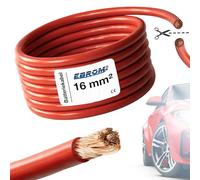 EBROM Câble de véhicule FLY - Câble de batterie rouge - Section 16 mm² - Au mètre - Flexible 90 ± 5 Shore - 100% cuivre - Gaine en PVC spécial FLY FLRy - Câble véhicule en 16 mm²