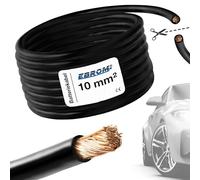 EBROM Câble de véhicule noir FLY - Section 10 mm² - Au mètre - Flexible 90 ± 5 shore - 100 % cuivre - Gaine spéciale PVC FLY FLRy - Câble de véhicule en 10 mm²
