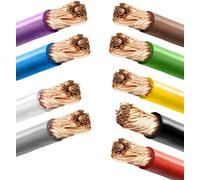 EBROM FLRY Câble de véhicule 1,0 mm2 - Câble automobile en 9 couleurs dans la longueur de votre choix : noir - rouge - bleu - marron - jaune - violet - vert - gris - blanc - 1,0 mm² (mm²) - flexible