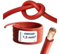 EBROM Hi-Flex Câble de batterie très flexible 10 m Rouge 1,5 mm²