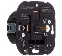 EBROM® Variateur LED encastré rotatif à section de phase, LED 5-150 W, halogène à intensité variable, etc. 15-400 W/VA, convient pour Busch Jäger, Gira, Jung, Berker, luminosité minimale et maximale