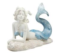 Ebros Gift Ebros Magnifique Statue de sirène à Queue Bleue de la déesse de l'océan, 8 Longues Figurines de sirène relaxante sous la mer, décoration d'intérieur Nautique