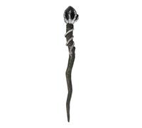 Ebros Sorciers sorciers et sorciers Fantasy Cosplay Baguette magique décorative Sorcellerie Sorcellerie Accessoire de décoration Figurine de collection (mains squelettiques Pierre magique noire)