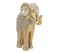 Ebros - Statue éléphant Feng Shui - Ornée de cristaux - 22,2 cm de haut - 3D Zen - Symbole de sagesse, richesse, réussite et protection