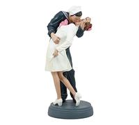 Ebros World War 2 Victory at Times Square The Kiss Navy Sailor with Medic Nurse Statue in Vivid Colors Historical WW2 V-J Day Unconditional Surrender Figurine réplique