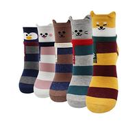 EBSBAG 5 paires/lot de chaussettes colorées en coton for femmes Chaussettes for femmes d'Halloween (Color : 5 pairs-JW2109, Size : EU35-40)