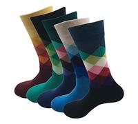 EBSBAG 5 paires/lot de chaussettes extra larges taille 39-47 chaussettes décontractées en coton chaussettes aux couleurs vives (Color : Have Not Box-01, Size : US 10-13 EUF 45-47)