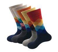 EBSBAG 5 paires/lot de chaussettes extra larges taille 39-47 chaussettes décontractées en coton chaussettes aux couleurs vives (Color : Have Not Box, Size : US 10-13 EUF 45-47)