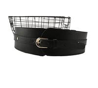 EBSBAG Mesdames Ceinture Large Mode Boucle ardillon Ceinture en Cuir PU Luxe Dames Chemise habillée Ceinture élastique (Color : A-03, Size : Adjustable)