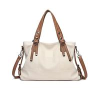 EBSBAG Sacs à Main en Cuir Souple Sacs à bandoulière Vintage for Femme Sac à Main de Grande capacité for Femme de Luxe (Color : Beige, Size : One Size)