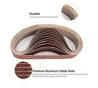EBTOOLS 10 Pcs 10x330 Mm Ceintures de Ponçage Abrasives Premium 240 pour le Polissage en Bois et en Métal, pour les Outils électriques (120)