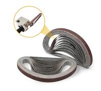 EBTOOLS 10 Pcs 10x330 Mm Ceintures de Ponçage Abrasives Premium 240 pour le Polissage en Bois et en Métal, pour les Outils électriques (600)
