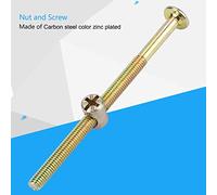 EBTOOLS 10 Pcs Vis de Tête Plate en Acier Carbone avec écrou de Tête de Marteau plaqué, pour la Maison et Usage Ry (6 * 90 mm 10pc)