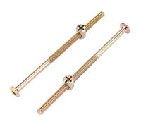 EBTOOLS 10 Pcs Vis de Tête Plate en Acier Carbone avec écrou de Tête de Marteau plaqué, pour la Maison et Usage Ry (6 * 110 mm 10pc)