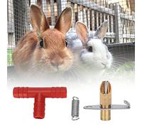 EBTOOLS 100pcs Drinker Automatique pour Lapins et Petits Animaux - Fontaine à Boire à Plaque Chromée avec Design (Dispositif de consommation d'eau à Bec de Canard)